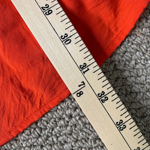 H&M X Coachella Womens Dress Size 12‎ Red Orange Sleeveless Mini Elastic Waist - Picture 6 of 11